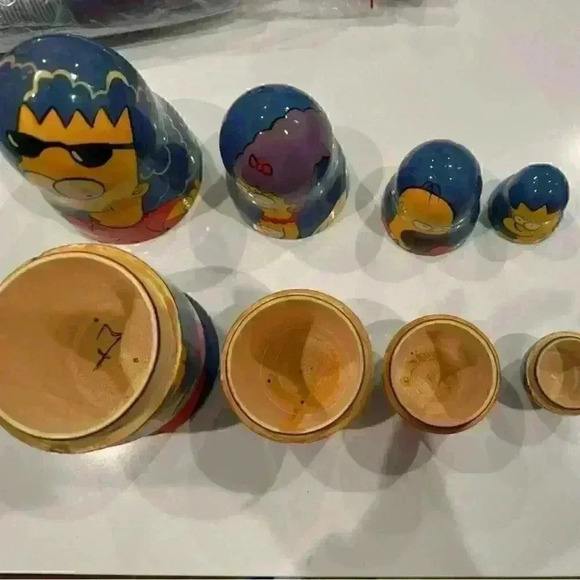 The SIMPSONS nesting Russian dolls bought in Russia years ago - selling as is - Picture 2 of 7